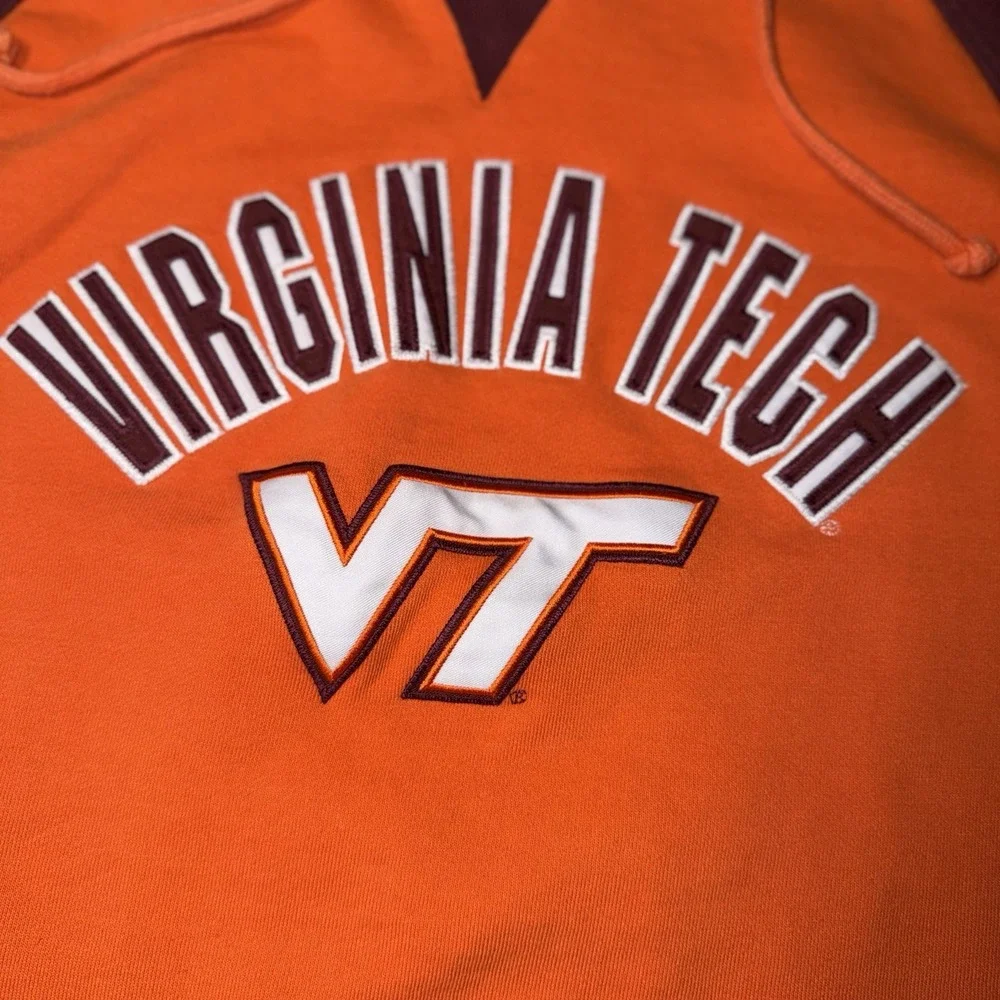 Champion Virginia Tech Hokies Hoodie – Orange & Maroon‎ – Men's Medium - Picture 2 of 11